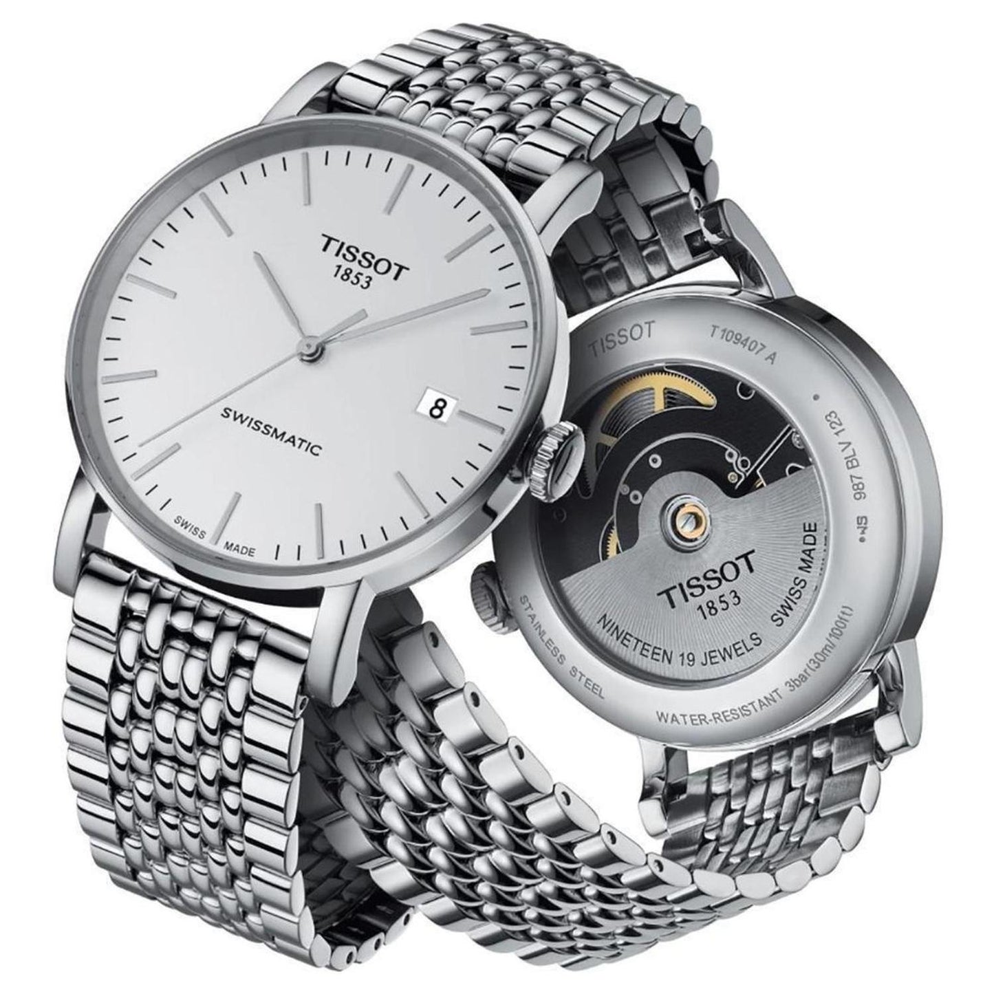 Reloj Tissot Everytime Swissmatic Automatico Plateada