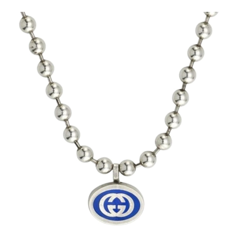 Collar Gucci Unisex Interlocking Plata