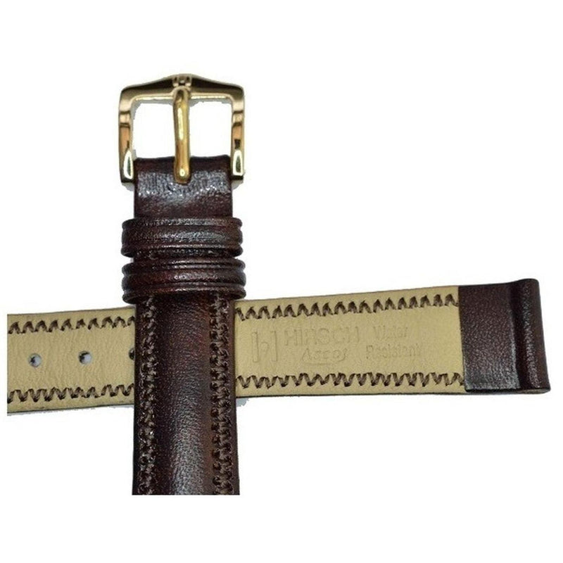 Correa Reloj Hirsch Ascot M Hebilla Dorada 14mm Marron