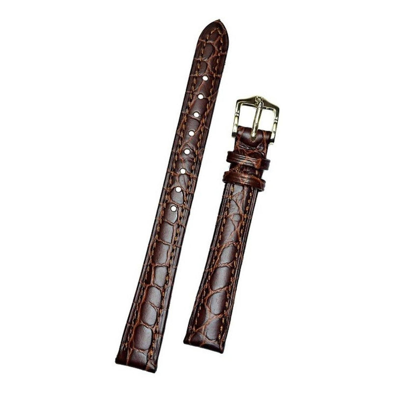 Correa Reloj Hirsch Aristocrat M Hebilla Dorada 14mm Marron