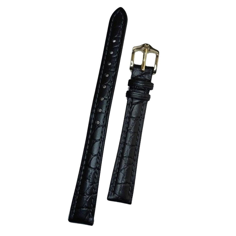 Correa Reloj Hirsch Aristocrat M Hebilla Dorada 14mm Negra