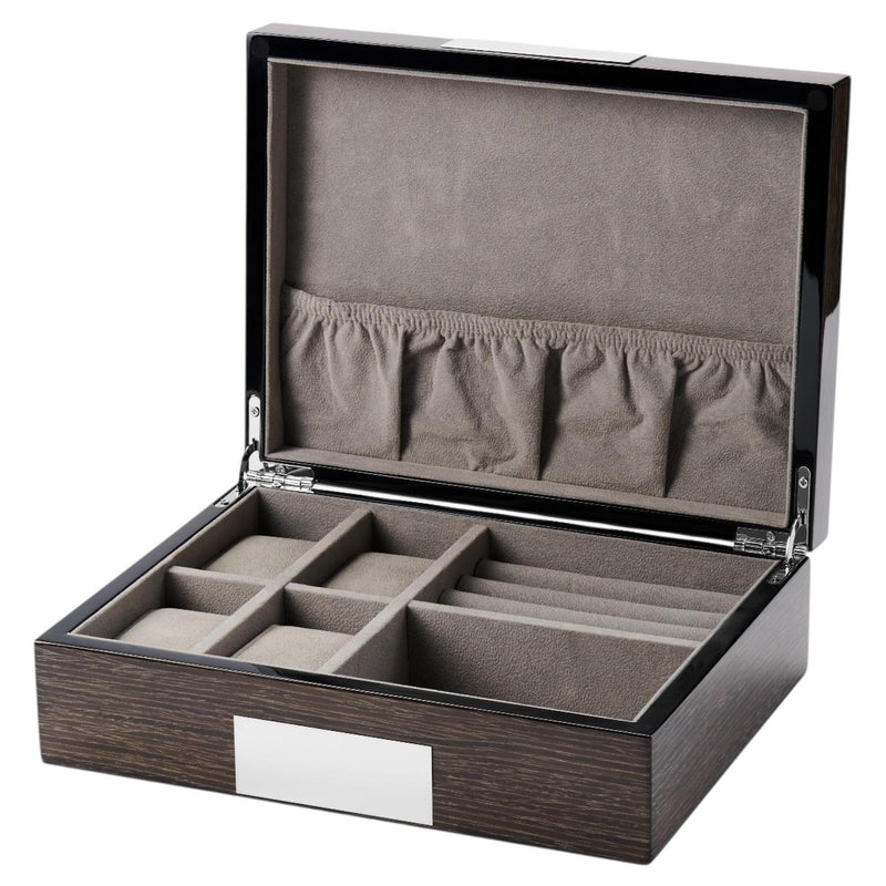 Caja Reloj y Mancuernillas Ginko Brillo Alto