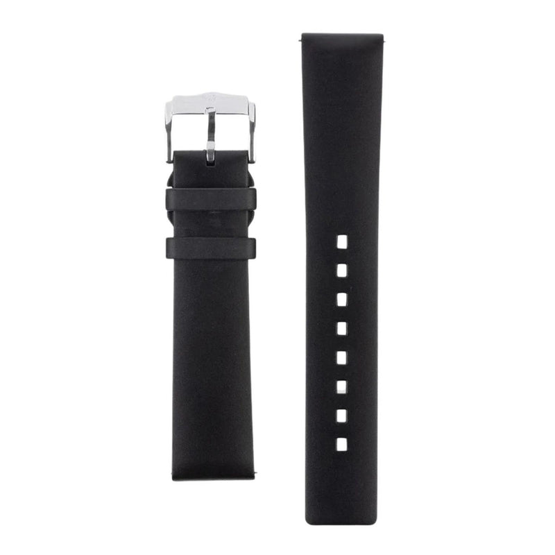 Correa Reloj Hirsch Pure M Caucho Negra Calidad Superior